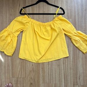 Yellow off shoulder top